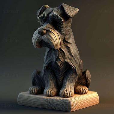 3D model Zwergschnauzer dog (STL)